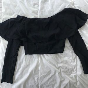Off the shoulder black top
